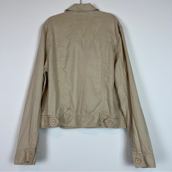 QUINCE 100% European Linen Button Down Jacket Driftwood Tan S - Picture 9 of 11